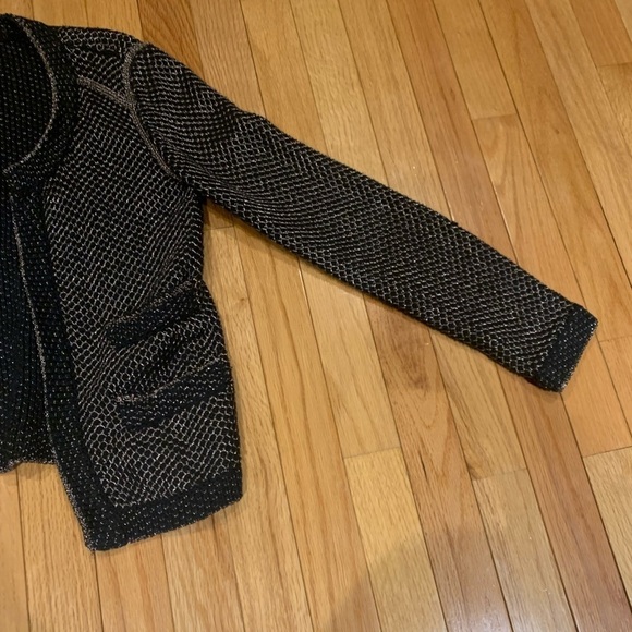 Maje Black and Silver Jacket Size 1/Small - Picture 3 of 8